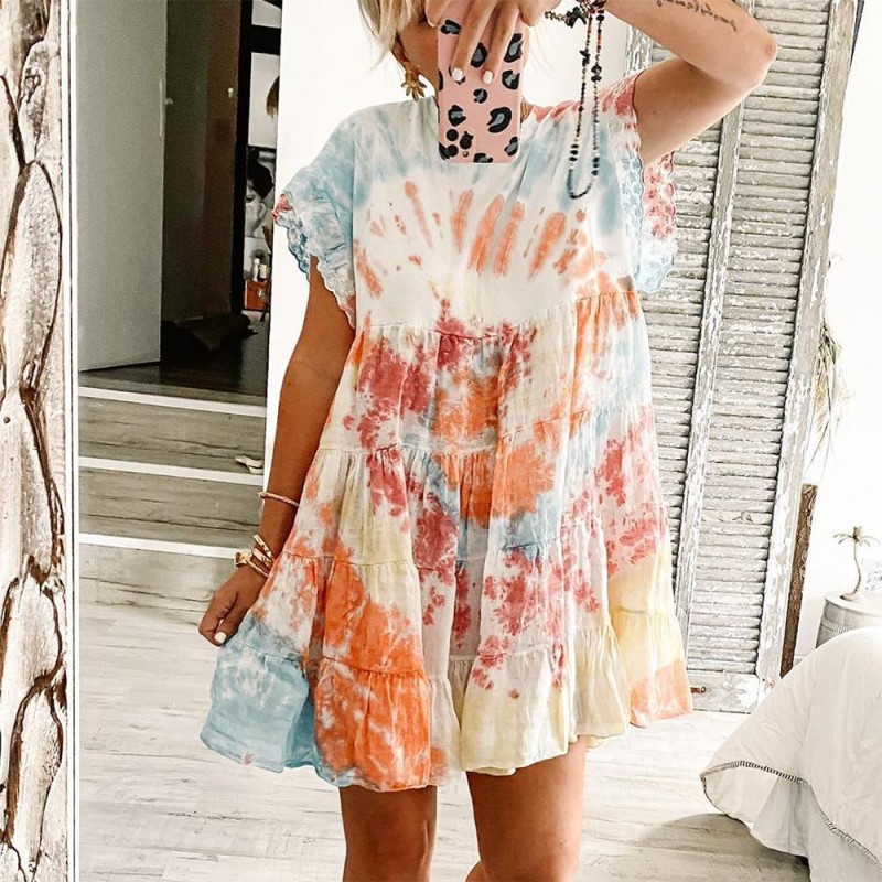 Be My Baby Tie Dye Print Mini Dress