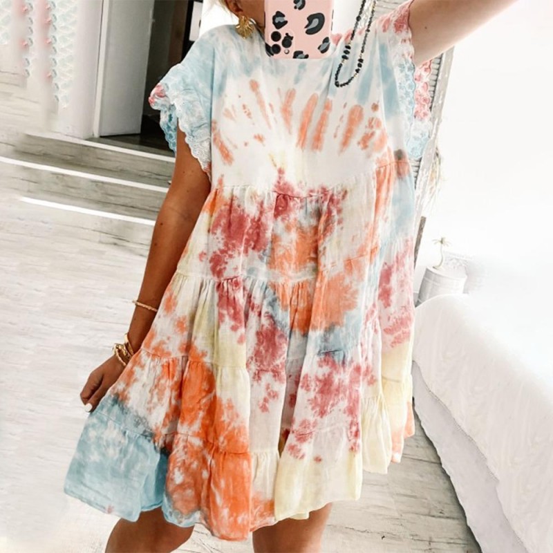 Be My Baby Tie Dye Print Mini Dress