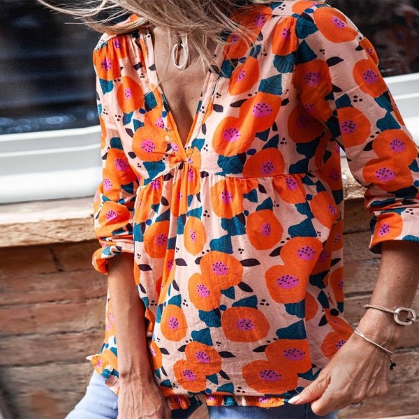 Bright About Now Floral Print Top