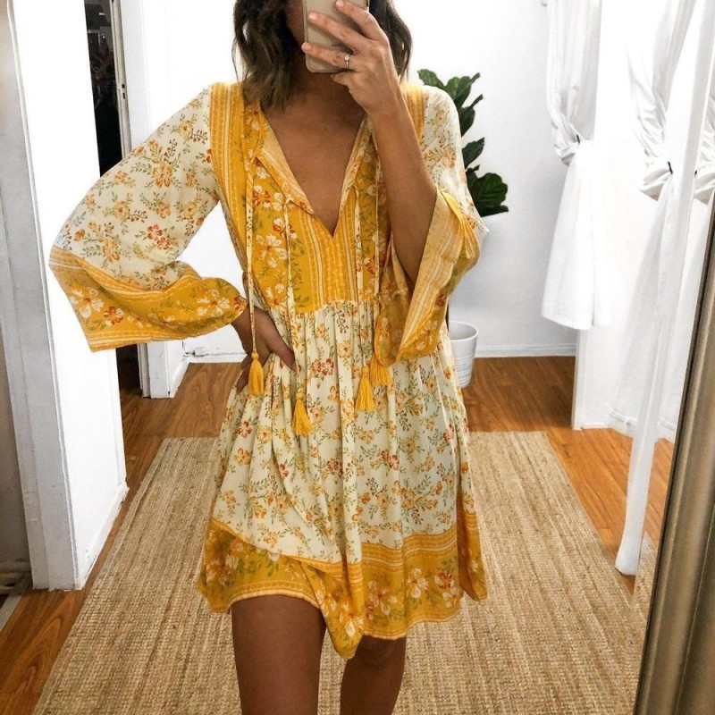 Dancing in the Daisies Printed Mini Dress