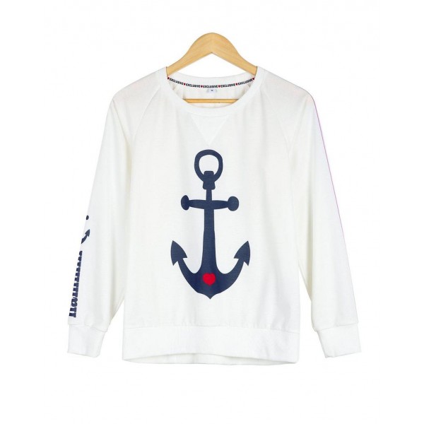 Distinctive Print Long Sleeve Sweatshirt