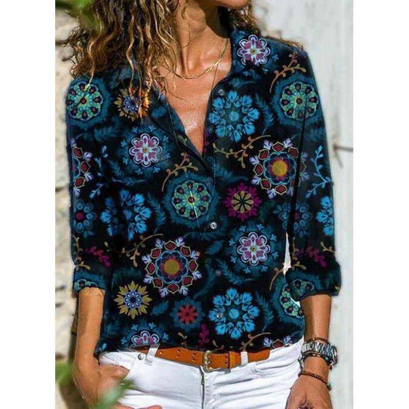 Distinctive Printed Long Sleeve Shirt