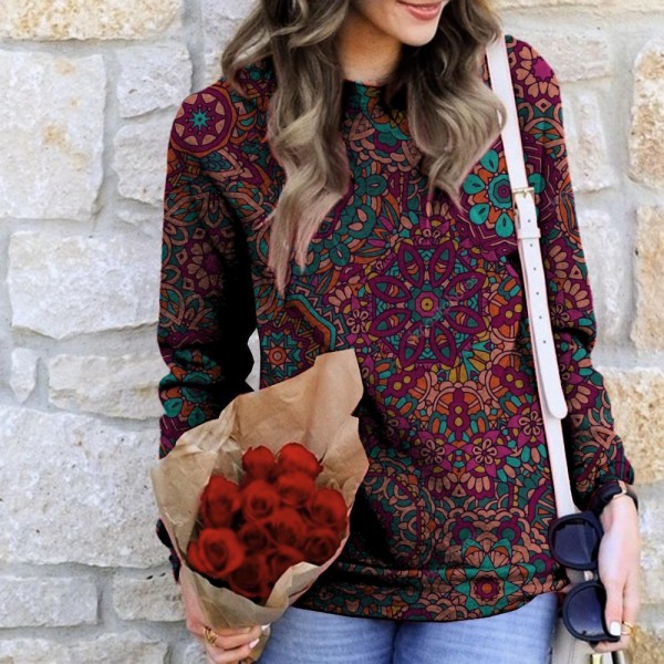 Floral Printed Round Neck Top