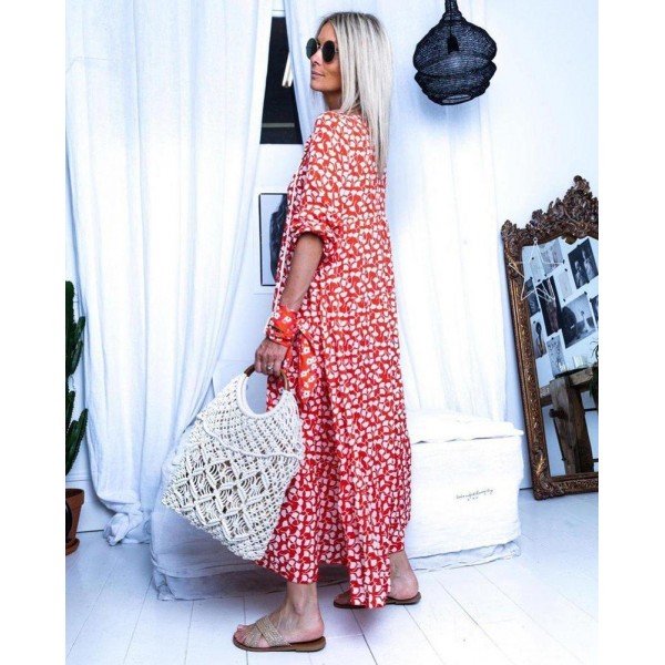 Fresh Love Floral Print Maxi Dress