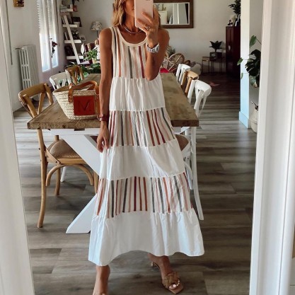 Full of Personality Striped Maxi Dress