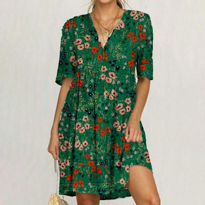 Spring in a Frock Floral Print Dress