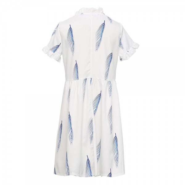 Go Your Own Way Feather Print Dress