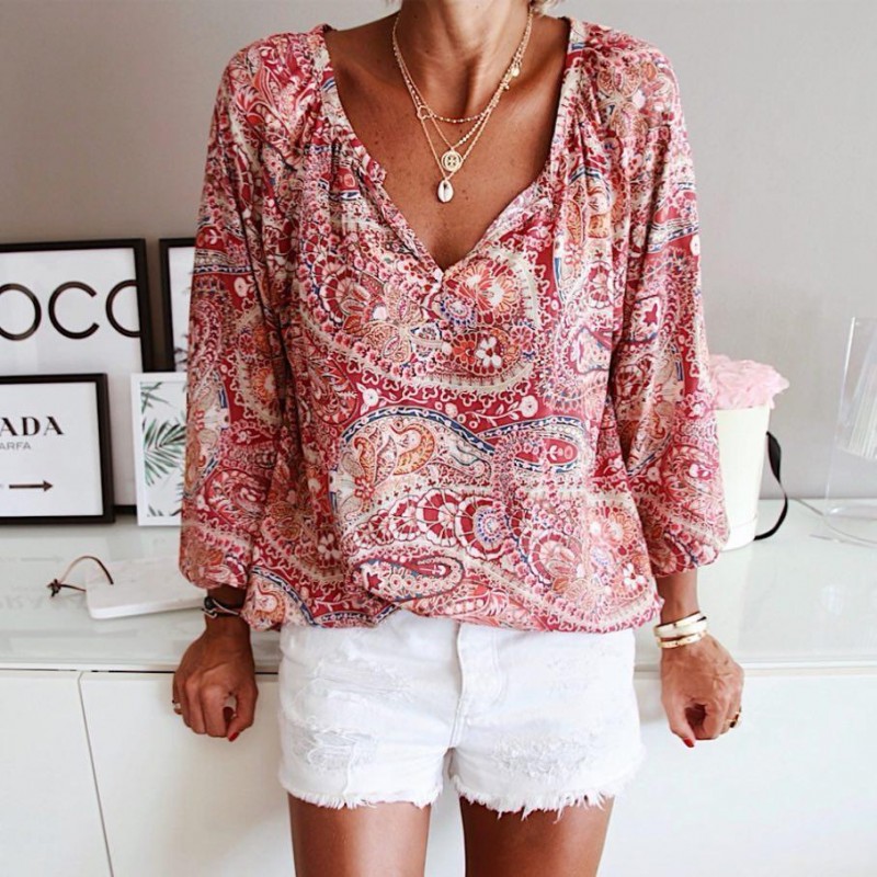 Let’s Do This Paisley Print Blouse