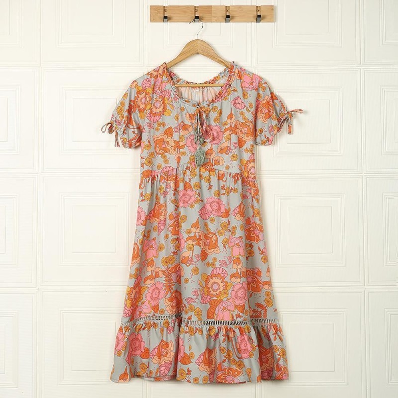 Love Child Floral Print Mini Dress