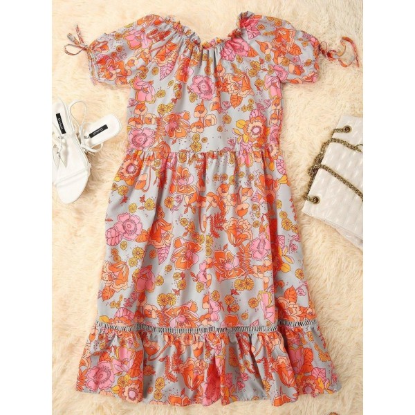 Love Child Floral Print Mini Dress