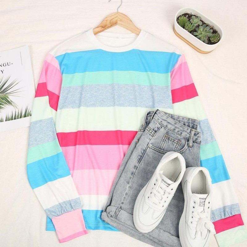 Multicolor Striped Long Sleeve Top