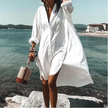 Never Letting Go White Shirtdress