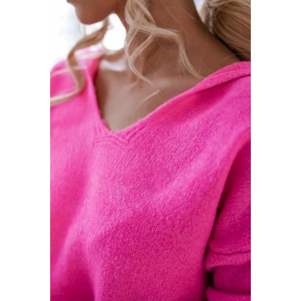 Showy Plain Hoodie Long Sleeve Sweater