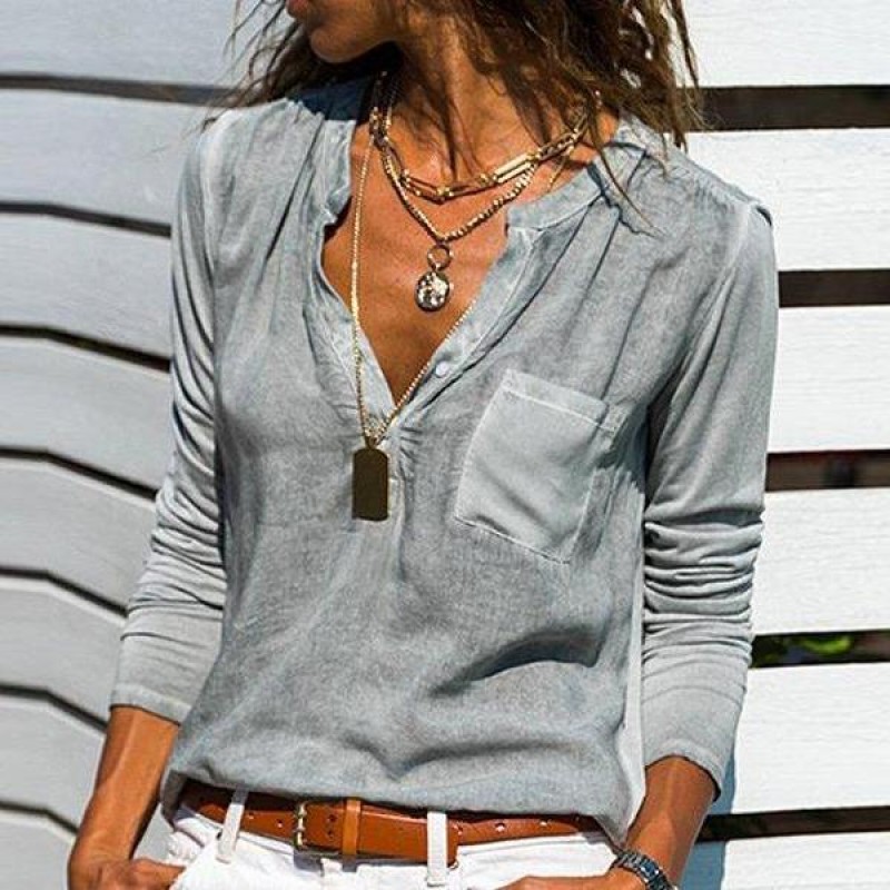 Stylish Fitted Long Sleeve Shirt