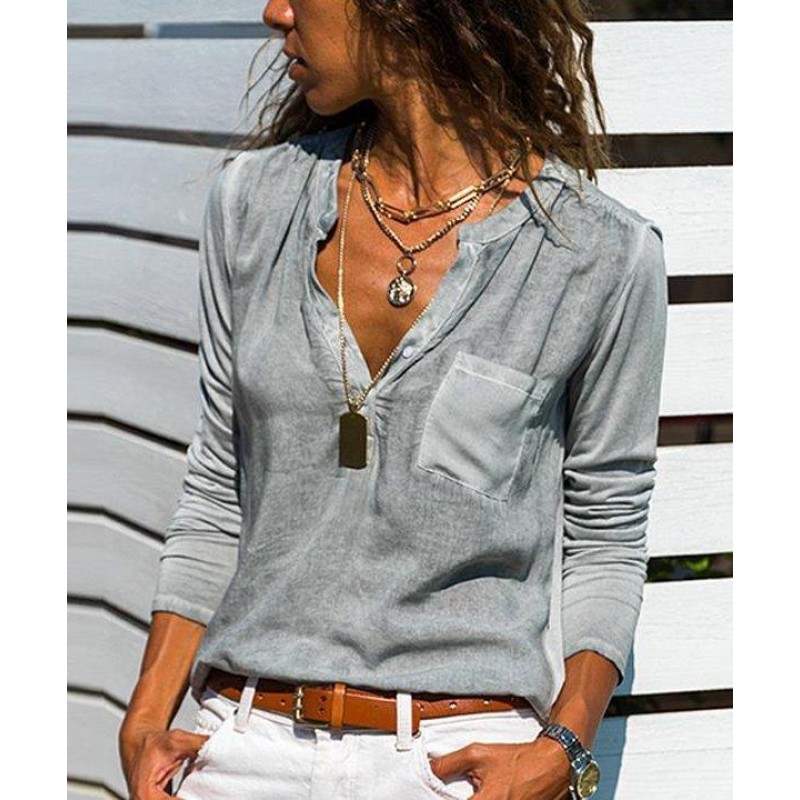 Stylish Fitted Long Sleeve Shirt