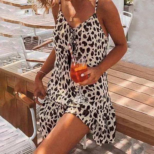 Stylish Leopard Print Mini Dress