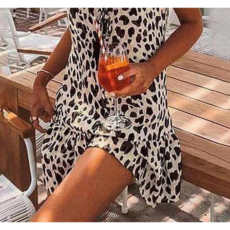 Stylish Leopard Print Mini Dress