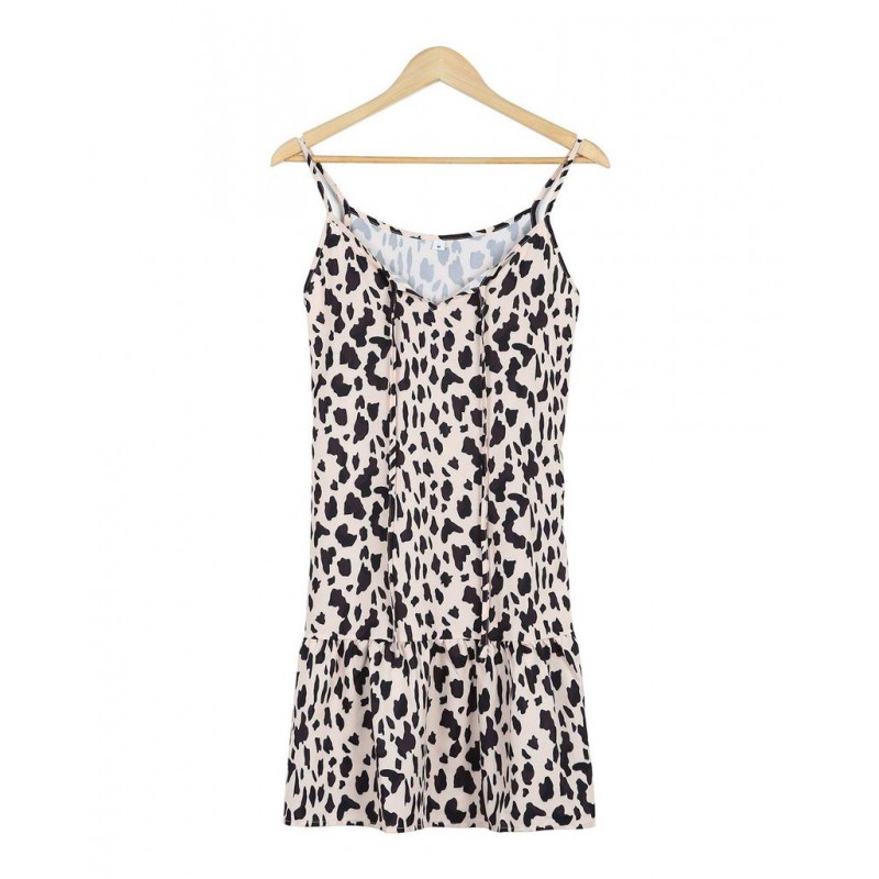 Stylish Leopard Print Mini Dress