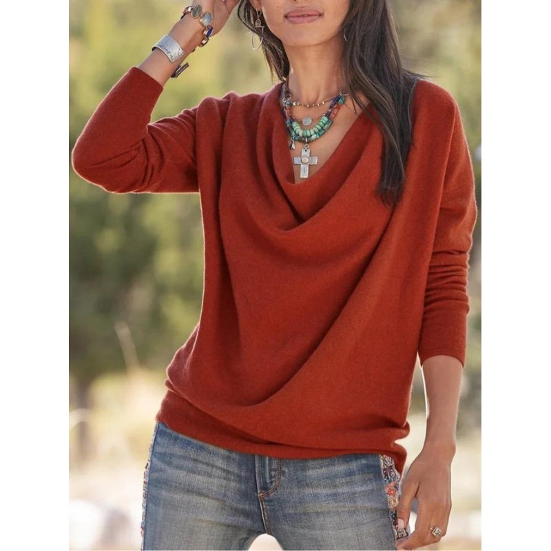 You’re Getting Warmer Cowl Neck Top