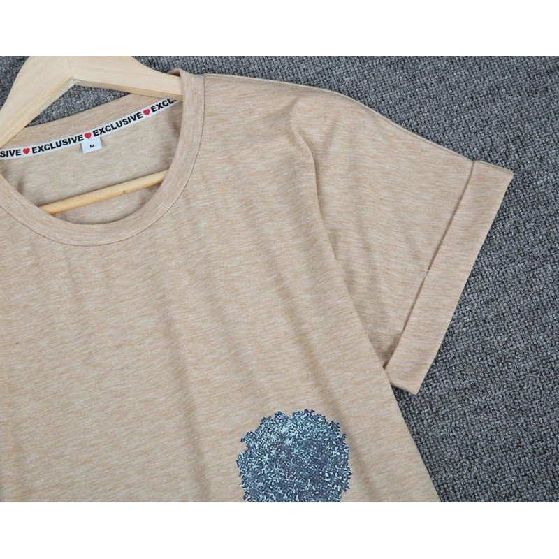 Basic Round Neck Short Sleeve Printed T-Shirt