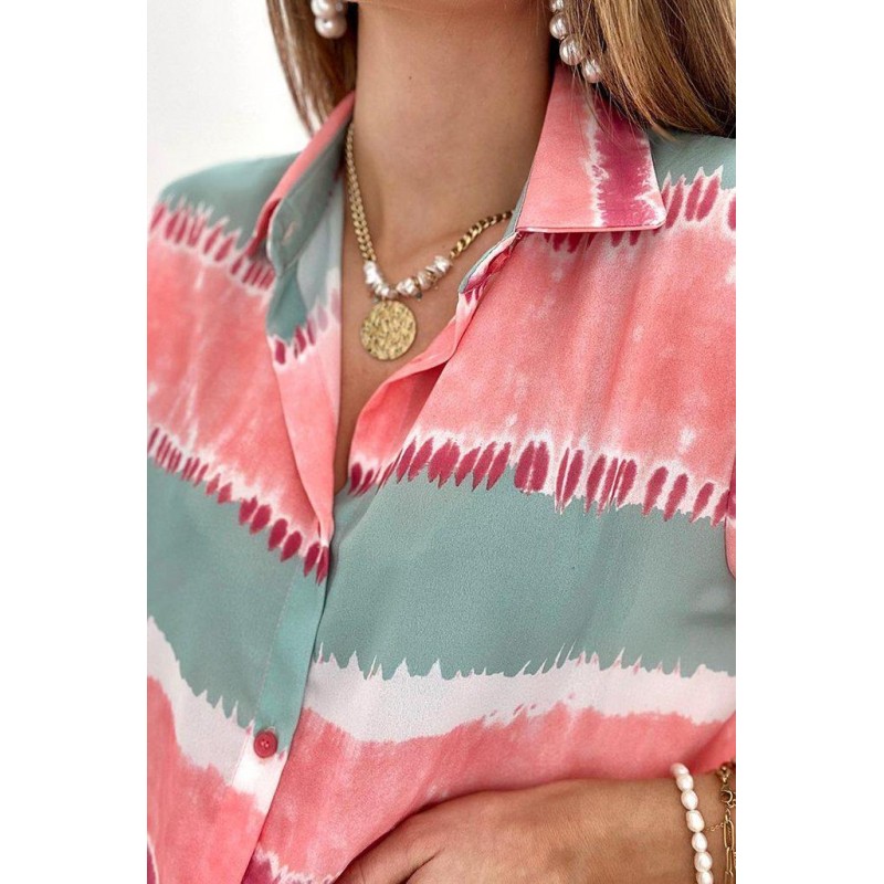 Chic Color Block Long Sleeve Shirt