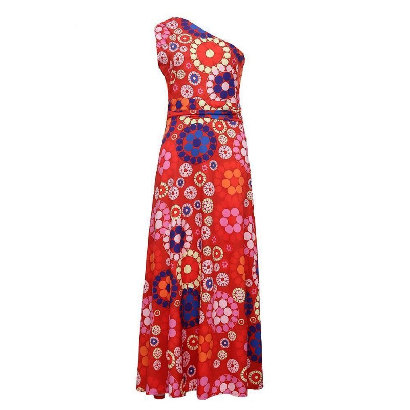 Made to Play Printed One-shoulder Maxi Dress