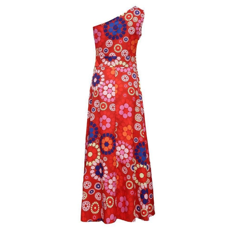 Made to Play Printed One-shoulder Maxi Dress