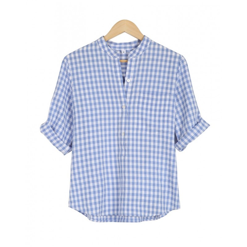 Preppy Plaid Print Short Sleeve Shirt