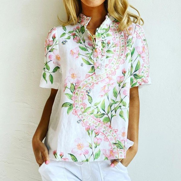 Tea Party Floral Print Blouse