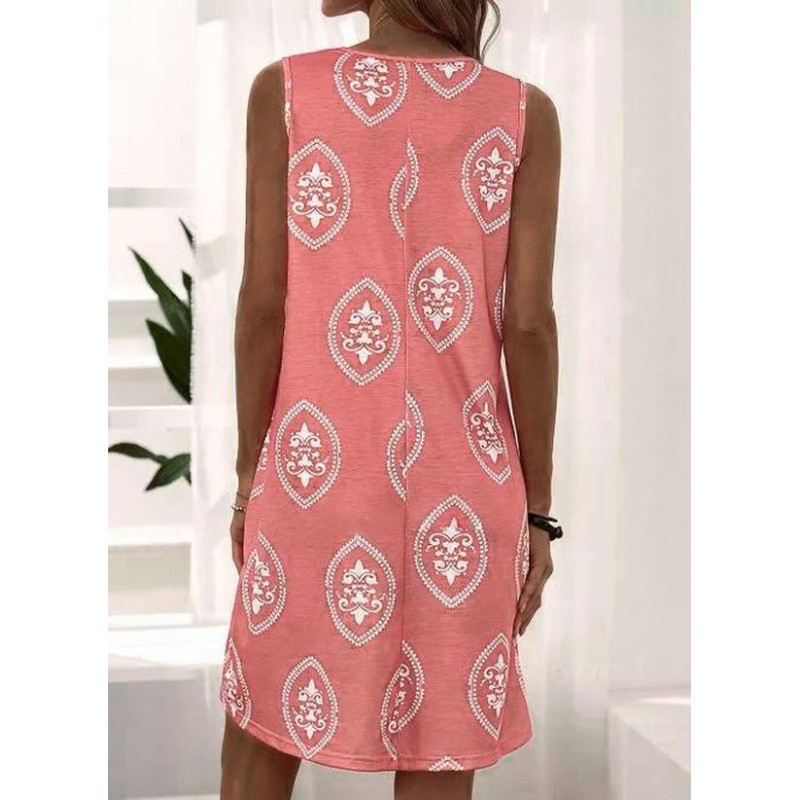 Great State Coral Printed Dress