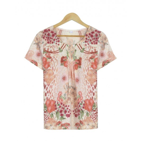 Groovy Print Short Sleeve Top