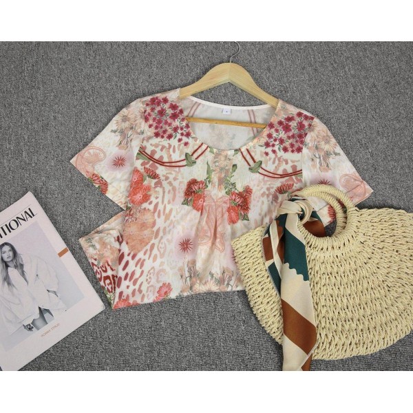 Groovy Print Short Sleeve Top