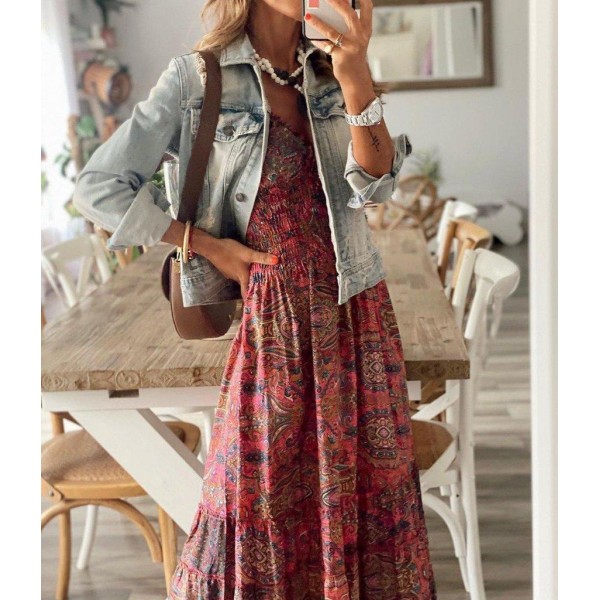 Stop and Stare Paisley Print Maxi Dress