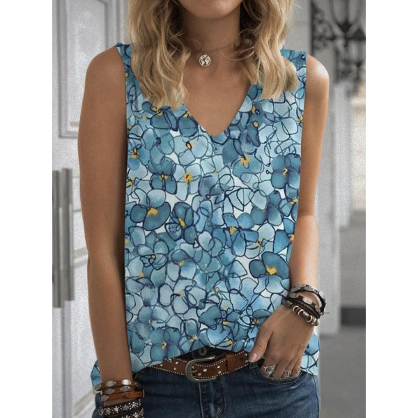 Vintage V-Neck Sleeveless Top