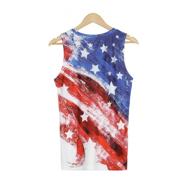 Special V-Neck Print Sleeveless Top