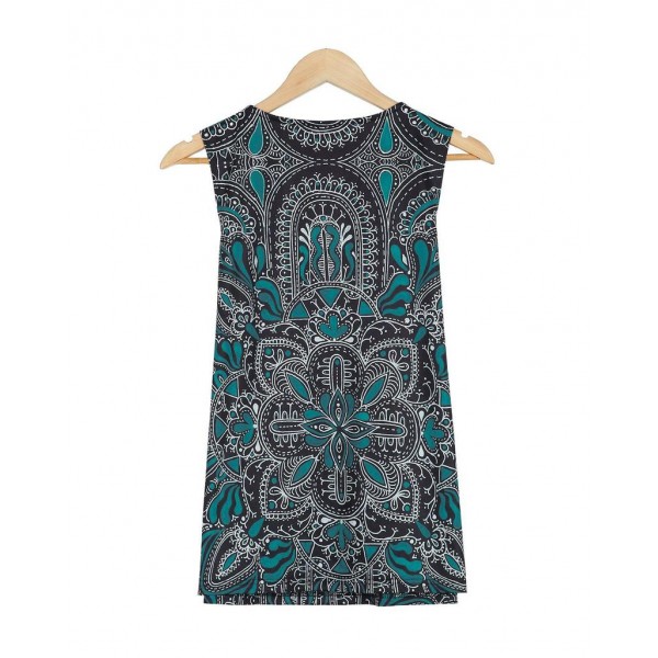 Cool Zip V-Neck Sleeveless Top