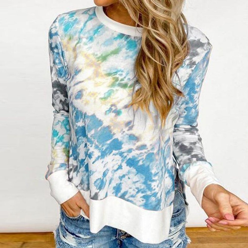 Special Side Slit Hem Long Sleeve Sweatshirt