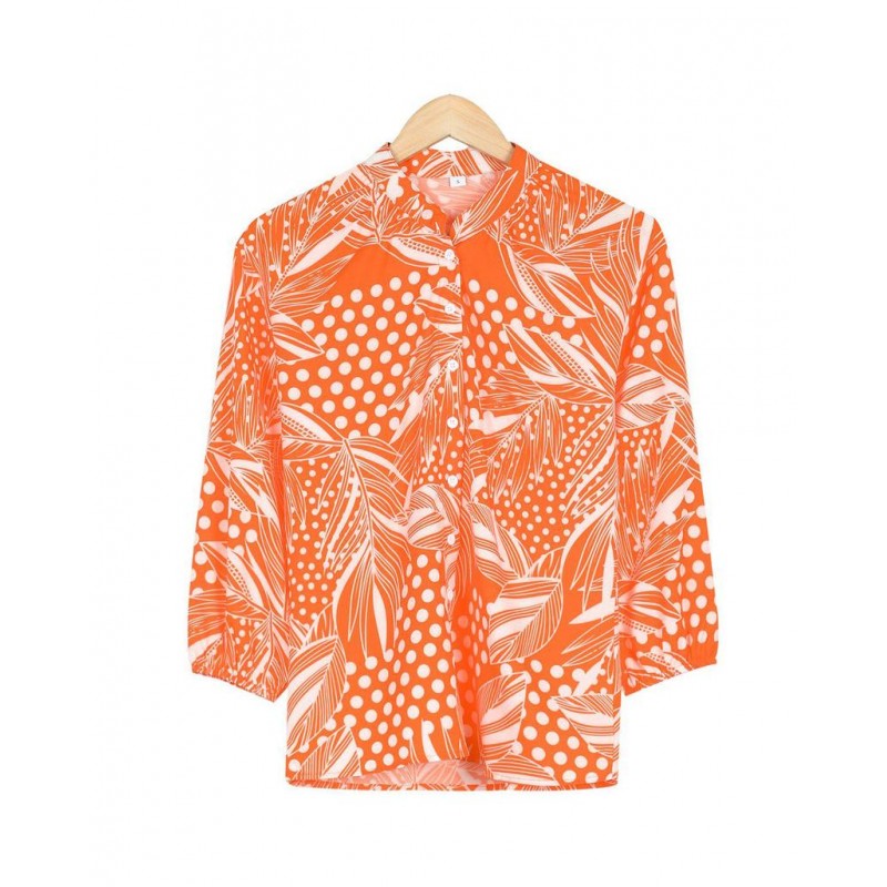 Stunning Orange Print Shirt