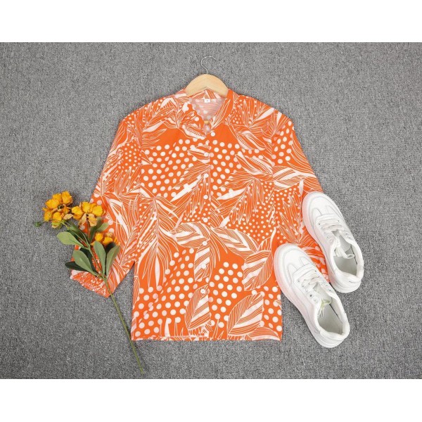 Stunning Orange Print Shirt