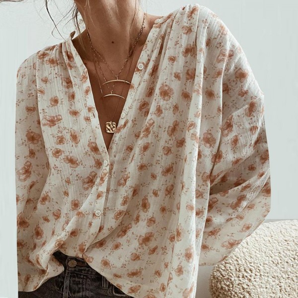 Modern Print Long Sleeve Top