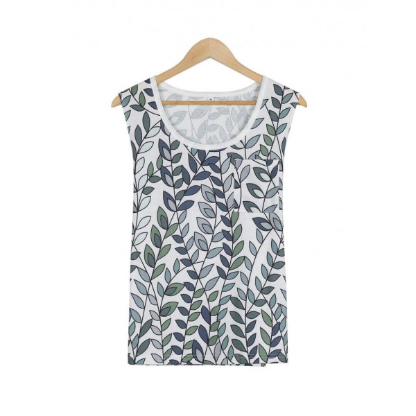 Stylish Print Sleeveless Top