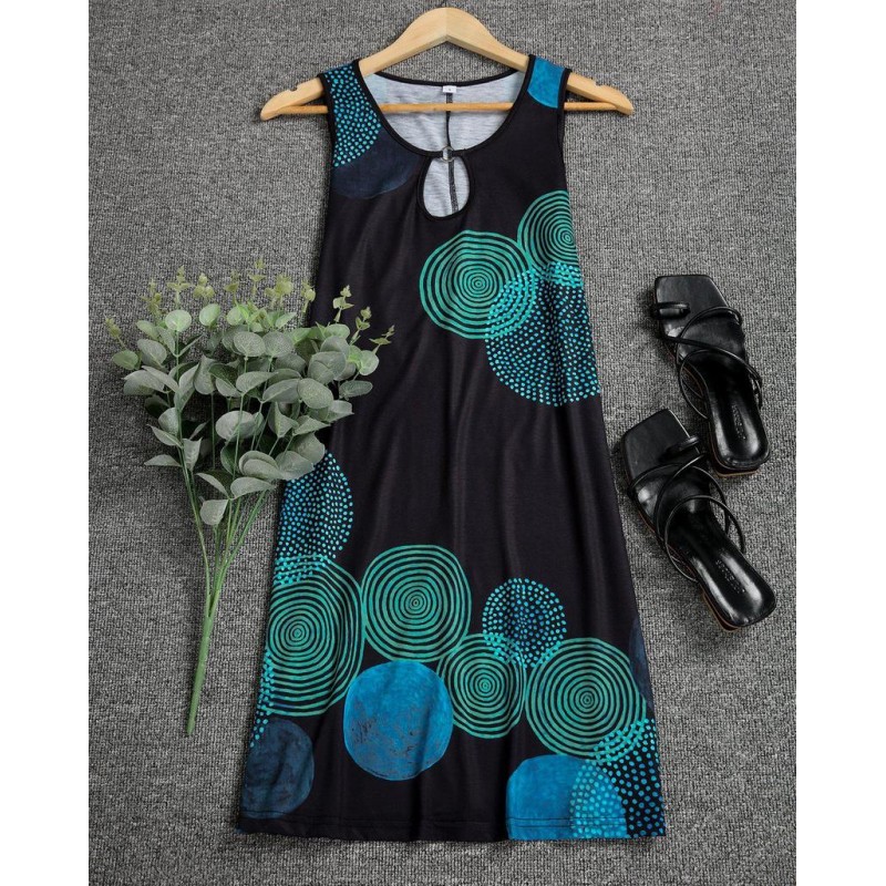 Chic Printed Sleeveless Mini Dress