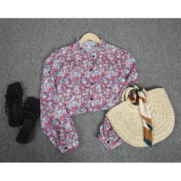 Romantic Ditsy Floral Print Long Sleeve Shirt