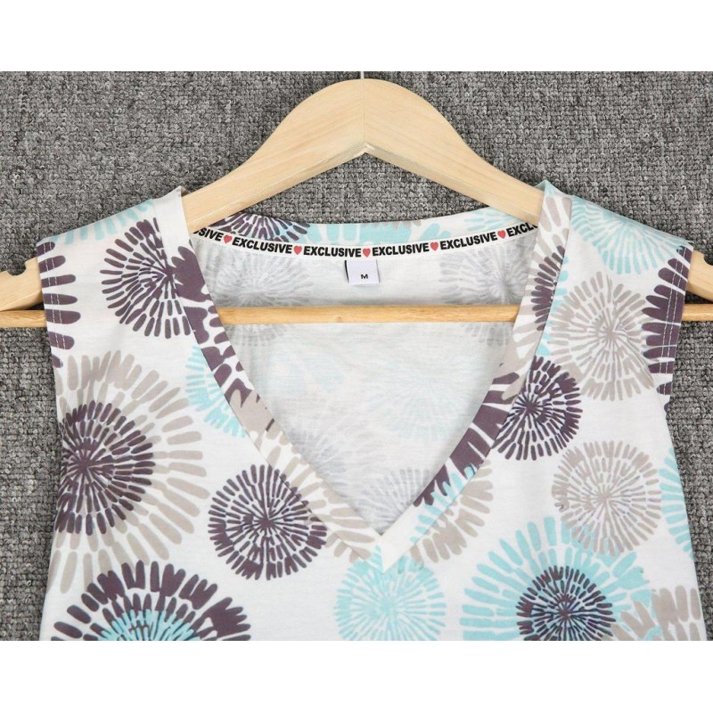 Casual V-Neck Print Sleeveless Top