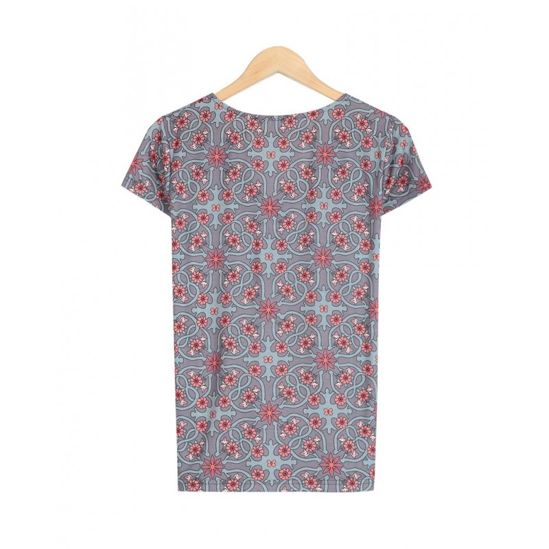 Modern Print Short Sleeve Top