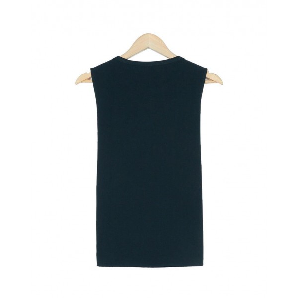 Classy V-Neck Plain Sleeveless Top