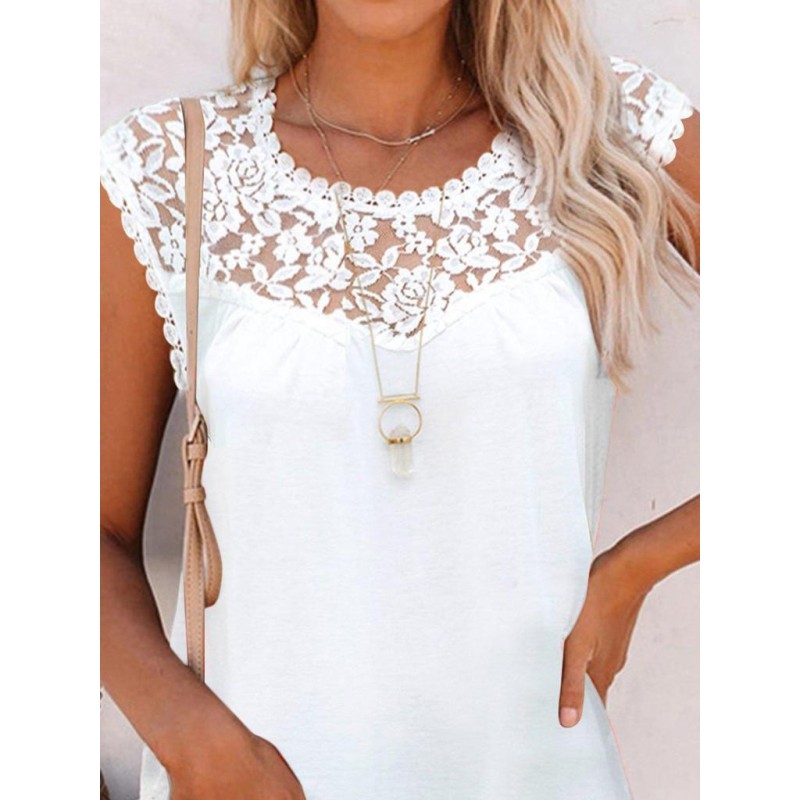 Classy White Plain Sleeveless Top