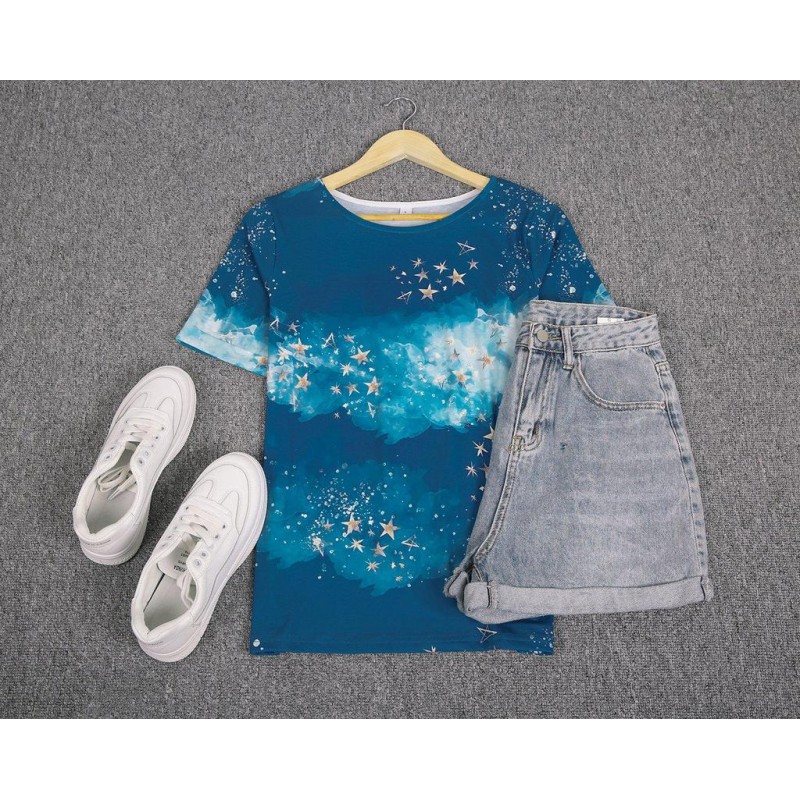 Casual Print Short Sleeve Top