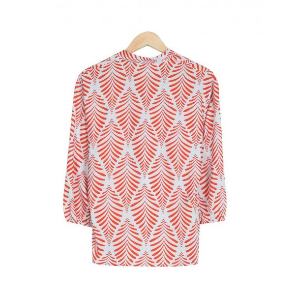 Modern Print 3/4 Sleeve Top