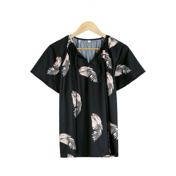 Casual Print Short Sleeve Top